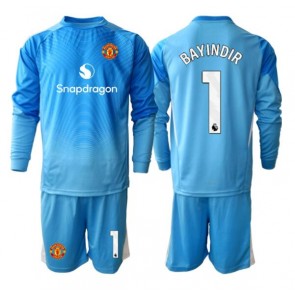 Manchester United Altay Bayindir #1 Brankář Domácí dres komplet pro Děti 2025-26 Dlouhým Rukávem (+ Krátké kalhoty)