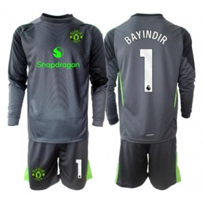 Manchester United Altay Bayindir #1 Brankář Venkovní dres komplet pro Děti 2025-26 Dlouhým Rukávem (+ Krátké kalhoty)