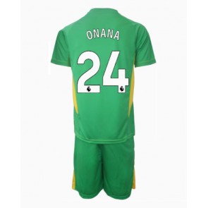 Manchester United Andre Onana #24 Brankář Alternativní dres komplet pro Děti 2024-25 Krátkým Rukávem (+ Krátké kalhoty)
