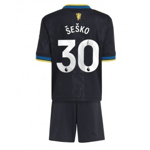 Manchester United Benjamin Sesko #30 Alternativní dres komplet pro Děti 2025-26 Krátkým Rukávem (+ Krátké kalhoty)