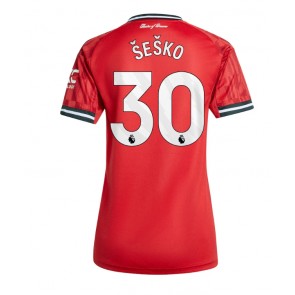 Manchester United Benjamin Sesko #30 Domácí Dres pro Dámy 2025-26 Krátkým Rukávem