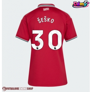 Manchester United Benjamin Sesko #30 Domácí Dres pro Dámy 2026-27 Krátkým Rukávem