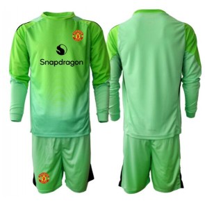 Manchester United Brankář Alternativní dres komplet pro Děti 2025-26 Dlouhým Rukávem (+ Krátké kalhoty)