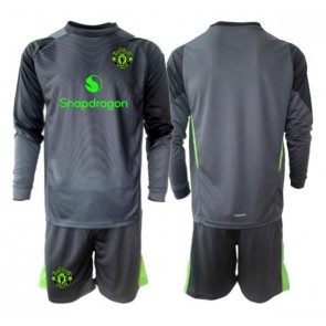 Manchester United Brankář Venkovní dres komplet pro Děti 2025-26 Dlouhým Rukávem (+ Krátké kalhoty)