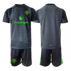 Manchester United Brankář Venkovní dres komplet pro Děti 2025-26 Krátkým Rukávem (+ Krátké kalhoty)