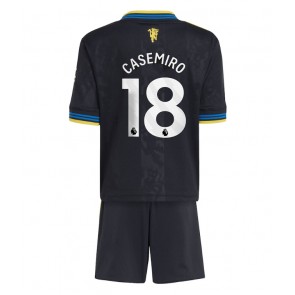 Manchester United Casemiro #18 Alternativní dres komplet pro Děti 2025-26 Krátkým Rukávem (+ Krátké kalhoty)