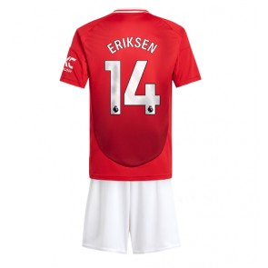 Manchester United Christian Eriksen #14 Domácí dres komplet pro Děti 2024-25 Krátkým Rukávem (+ Krátké kalhoty)