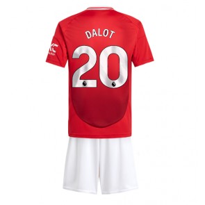 Manchester United Diogo Dalot #20 Domácí dres komplet pro Děti 2024-25 Krátkým Rukávem (+ Krátké kalhoty)