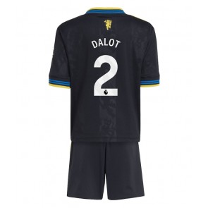 Manchester United Diogo Dalot #2 Alternativní dres komplet pro Děti 2025-26 Krátkým Rukávem (+ Krátké kalhoty)
