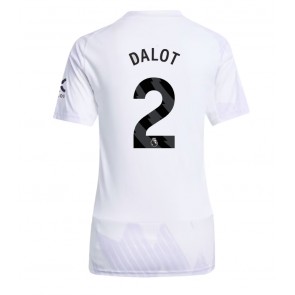 Manchester United Diogo Dalot #2 Venkovní Dres pro Dámy 2025-26 Krátkým Rukávem