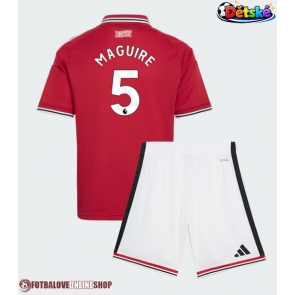 Manchester United Harry Maguire #5 Domácí dres komplet pro Děti 2026-27 Krátkým Rukávem (+ Krátké kalhoty)