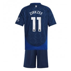 Manchester United Joshua Zirkzee #11 Venkovní dres komplet pro Děti 2024-25 Krátkým Rukávem (+ Krátké kalhoty)