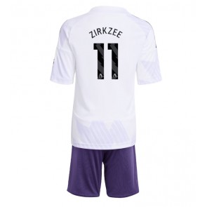Manchester United Joshua Zirkzee #11 Venkovní dres komplet pro Děti 2025-26 Krátkým Rukávem (+ Krátké kalhoty)