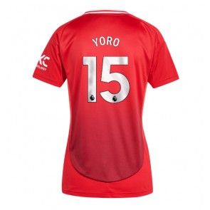 Manchester United Leny Yoro #15 Domácí Dres pro Dámy 2024-25 Krátkým Rukávem