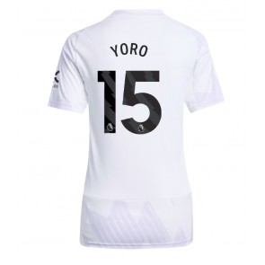 Manchester United Leny Yoro #15 Venkovní Dres pro Dámy 2025-26 Krátkým Rukávem
