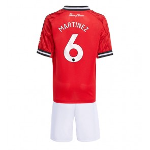 Manchester United Lisandro Martinez #6 Domácí dres komplet pro Děti 2025-26 Krátkým Rukávem (+ Krátké kalhoty)