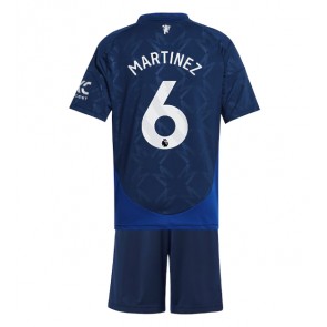 Manchester United Lisandro Martinez #6 Venkovní dres komplet pro Děti 2024-25 Krátkým Rukávem (+ Krátké kalhoty)