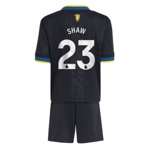 Manchester United Luke Shaw #23 Alternativní dres komplet pro Děti 2025-26 Krátkým Rukávem (+ Krátké kalhoty)
