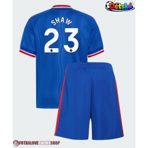 Manchester United Luke Shaw #23 Venkovní dres komplet pro Děti 2026-27 Krátkým Rukávem (+ Krátké kalhoty)