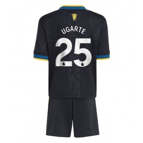 Manchester United Manuel Ugarte #25 Alternativní dres komplet pro Děti 2025-26 Krátkým Rukávem (+ Krátké kalhoty)
