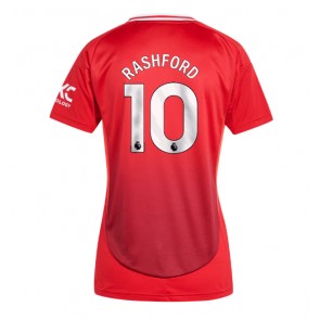 Manchester United Marcus Rashford #10 Domácí Dres pro Dámy 2024-25 Krátkým Rukávem