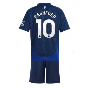 Manchester United Marcus Rashford #10 Venkovní dres komplet pro Děti 2024-25 Krátkým Rukávem (+ Krátké kalhoty)