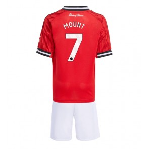 Manchester United Mason Mount #7 Domácí dres komplet pro Děti 2025-26 Krátkým Rukávem (+ Krátké kalhoty) Manchester United Mason Mount #7 Domácí dres komplet pro Děti 2025-26 Krátkým Rukávem (+ Krátké kalhoty)
