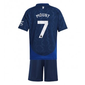 Manchester United Mason Mount #7 Venkovní dres komplet pro Děti 2024-25 Krátkým Rukávem (+ Krátké kalhoty)