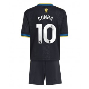 Manchester United Matheus Cunha #10 Alternativní dres komplet pro Děti 2025-26 Krátkým Rukávem (+ Krátké kalhoty)