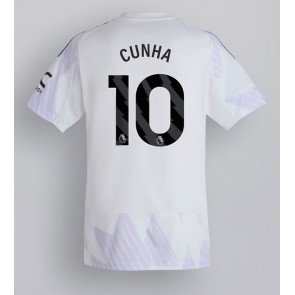 Manchester United Matheus Cunha #10 Venkovní Dres 2025-26 Krátkým Rukávem