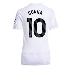 Manchester United Matheus Cunha #10 Venkovní Dres pro Dámy 2025-26 Krátkým Rukávem