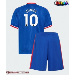 Manchester United Matheus Cunha #10 Venkovní dres komplet pro Děti 2026-27 Krátkým Rukávem (+ Krátké kalhoty)