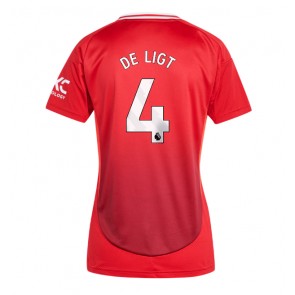 Manchester United Matthijs de Ligt #4 Domácí Dres pro Dámy 2024-25 Krátkým Rukávem