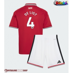 Manchester United Matthijs de Ligt #4 Domácí dres komplet pro Děti 2026-27 Krátkým Rukávem (+ Krátké kalhoty)