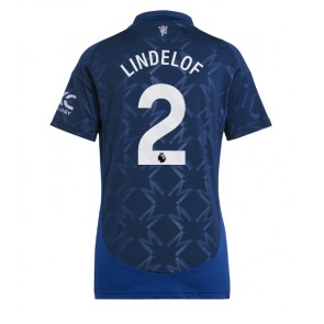 Manchester United Victor Lindelof #2 Venkovní Dres pro Dámy 2024-25 Krátkým Rukávem