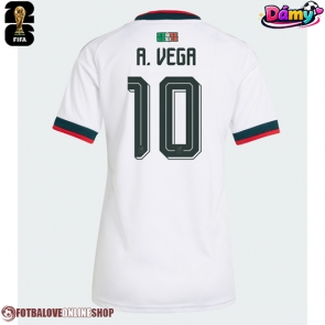 Mexiko Alexis Vega #10 Venkovní Dres pro Dámy MS 2026 Krátkým Rukávem