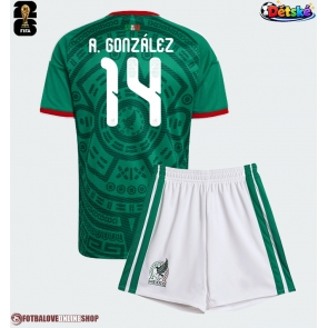 Mexiko Armando Gonzalez #14 Domácí dres komplet pro Děti MS 2026 Krátkým Rukávem (+ Krátké kalhoty)