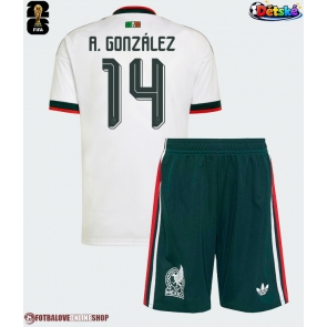 Mexiko Armando Gonzalez #14 Venkovní dres komplet pro Děti MS 2026 Krátkým Rukávem (+ Krátké kalhoty)