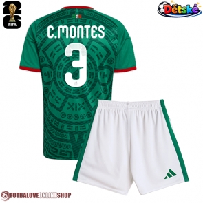 Mexiko Cesar Montes #3 Domácí dres komplet pro Děti MS 2026 Krátkým Rukávem (+ Krátké kalhoty)