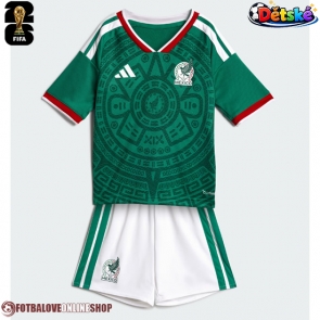 Mexiko Domácí dres komplet pro Děti MS 2026 Krátkým Rukávem (+ Krátké kalhoty)