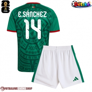 Mexiko Erick Sanchez #14 Domácí dres komplet pro Děti MS 2026 Krátkým Rukávem (+ Krátké kalhoty)