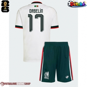 Mexiko Orbelin Pineda #17 Venkovní dres komplet pro Děti MS 2026 Krátkým Rukávem (+ Krátké kalhoty)