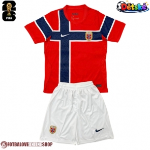 Norsko Domácí dres komplet pro Děti MS 2026 Krátkým Rukávem (+ Krátké kalhoty)