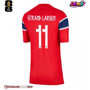Norsko Jorgen Strand Larsen #11 Domácí Dres pro Dámy MS 2026 Krátkým Rukávem