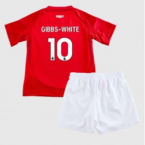 Nottingham Forest Morgan Gibbs-White #10 Domácí dres komplet pro Děti 2024-25 Krátkým Rukávem (+ Krátké kalhoty)