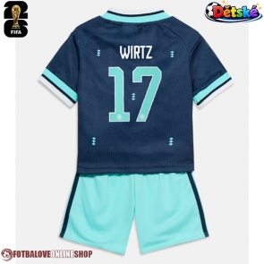 Německo Florian Wirtz #17 Venkovní dres komplet pro Děti MS 2026 Krátkým Rukávem (+ Krátké kalhoty)