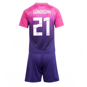 Německo Ilkay Gundogan #21 Venkovní dres komplet pro Děti ME 2024 Krátkým Rukávem (+ Krátké kalhoty)