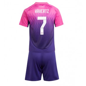 Německo Kai Havertz #7 Venkovní dres komplet pro Děti ME 2024 Krátkým Rukávem (+ Krátké kalhoty)
