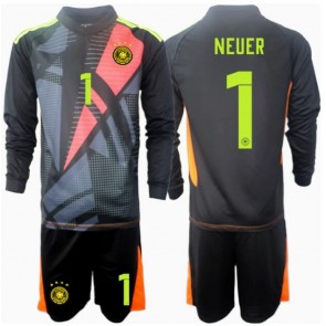 Německo Manuel Neuer #1 Brankář Domácí dres komplet pro Děti ME 2024 Dlouhým Rukávem (+ Krátké kalhoty)
