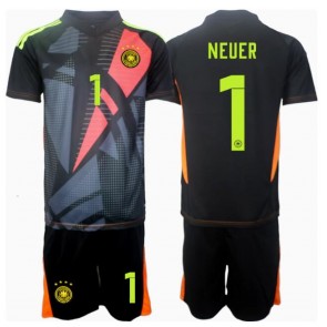Německo Manuel Neuer #1 Brankář Domácí dres komplet pro Děti ME 2024 Krátkým Rukávem (+ Krátké kalhoty)